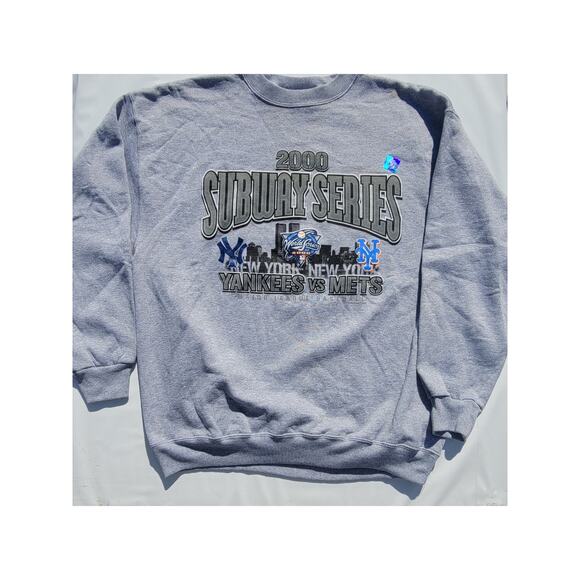 Subway Series 2000 Champion NY Yankees & NY Mets Sweatshirt Size XL - Picture 1 of 6